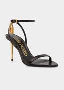 Tom Ford Black Padlock Pointy Naked 85mm Heeled Sandals