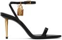 Tom Ford Black Padlock Pointy Naked 85mm Heeled Sandals
