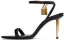 Tom Ford Black Padlock Pointy Naked 85mm Heeled Sandals