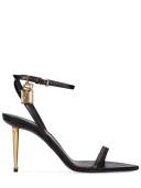 Tom Ford Black Padlock Pointy Naked 85mm Heeled Sandals