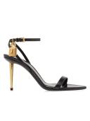 Tom Ford Black Padlock Pointy Naked 85mm Heeled Sandals