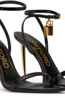 Tom Ford Black Padlock Pointy Naked Sandals