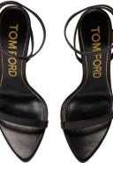 Tom Ford Black Padlock Pointy Naked Sandals