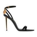 Tom Ford Black Padlock Pointy Naked Sandals