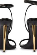 Tom Ford Black Padlock Pointy Naked Sandals