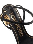 Tom Ford Black Padlock Pointy Naked Sandals
