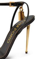 Tom Ford Black Padlock Pointy Naked Sandals