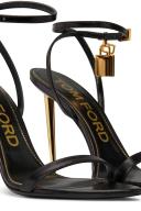 Tom Ford Black Padlock Pointy Naked Sandals