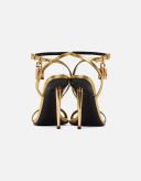 Tom Ford Gold Padlock Pointy Naked Heeled Sandals
