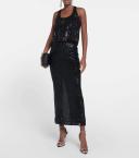 Tom Ford, Padlock embellished satin sandals, Women, Black, AU 4, Sandals, Leather