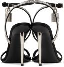 Tom Ford, Padlock embellished satin sandals, Women, Black, AU 4, Sandals, Leather
