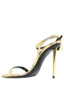 Tom Ford, Padlock leather sandals, Women, Gold, EU 41, Sandals