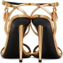 Tom Ford, Padlock leather sandals, Women, Gold, EU 41, Sandals