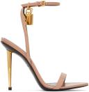 Tom Ford, Padlock leather sandals, Women, Pink, EU 36.5, Sandals