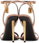 Tom Ford, Padlock leather sandals, Women, Pink, EU 38, Sandals