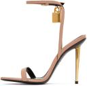 Tom Ford, Padlock leather sandals, Women, Pink, EU 38, Sandals