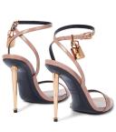 Tom Ford, Padlock leather sandals, Women, Pink, EU 38, Sandals