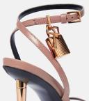 Tom Ford, Padlock leather sandals, Women, Pink, EU 39, Sandals