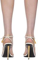 Tom Ford, Padlock leather sandals, Women, White, EU 36, Sandals
