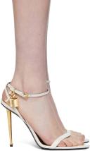 Tom Ford, Padlock leather sandals, Women, White, EU 36, Sandals