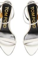Tom Ford - Padlock Pointy Sandals off-white For Women - Size 39.5 EU - 24S