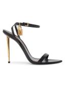 Tom Ford White Padlock Pointed Naked Heeled Sandals
