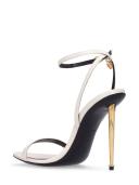 Tom Ford | Women 105mm Padlock Leather Sandals White 42