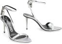 Tom Ford | Women 85mm Padlock Metallic Leather Sandals Silver 37.5