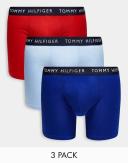 Tommy Hilfiger 3 Pack Boxer Briefs in Orange, Blue and navy-Multi