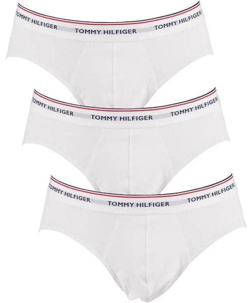 Tommy Hilfiger 3-Pack Premium Stretch Briefs, White Small