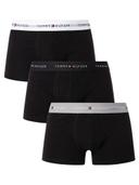 Tommy Hilfiger 3 Pack Signature Boxer Shorts3P Trunk, Size S, Black