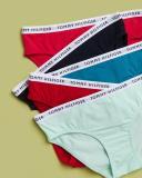 Tommy Hilfiger 5 Pack Bikini Girl's Knickers - Medium Grey Ht/black