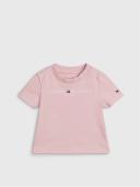 Tommy Hilfiger Baby Girls Pink Cotton Logo T-Shirt