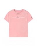 Tommy Hilfiger Baby Girls Pink Cotton Logo T-Shirt