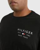 Tommy Hilfiger Big & Tall Chest Logo T-Shirt in Black
