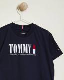 Tommy Hilfiger Boys Navy Blue Logo T-Shirt