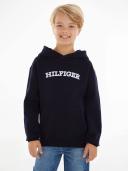 Tommy Hilfiger-Boys Navy Logo Hooded Top
