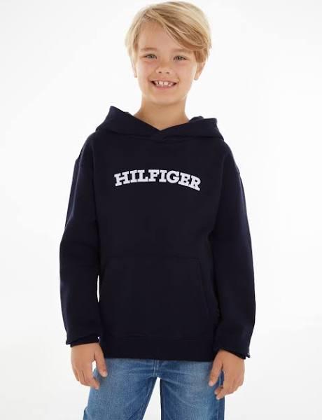 Tommy Hilfiger-Boys Navy Logo Hooded Top
