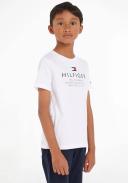 Tommy Hilfiger Boys White Logo Cotton T-Shirt