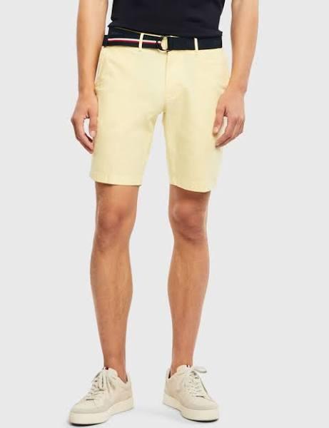 Tommy Hilfiger Brooklyn Short with Belt in Lemon Twist Yellow 32