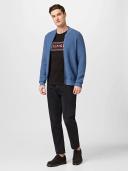 Tommy Hilfiger Chest Corp Stripe Logo T-Shirt in Black