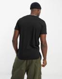 Tommy Hilfiger Chest Corp Stripe Logo T-Shirt in Black