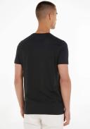 Tommy Hilfiger Chest Corp Stripe Logo T-Shirt in Black