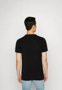 Tommy Hilfiger Chest Corp Stripe Logo T-Shirt in Black