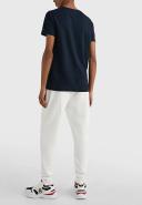 Tommy Hilfiger Chest Corp Stripe Logo T-Shirt in Navy