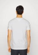 Tommy Hilfiger Chest Corp Stripe Logo T-Shirt in White