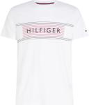 Tommy Hilfiger Chest Corp Stripe Logo T-Shirt in White