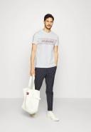 Tommy Hilfiger Chest Corp Stripe Logo T-Shirt in White