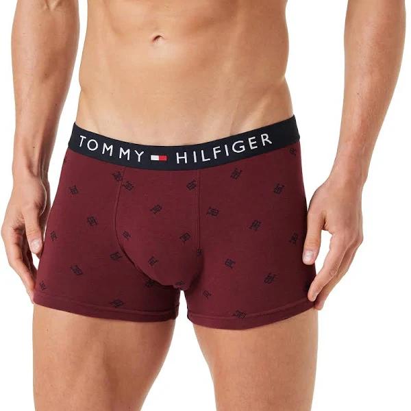 Tommy Hilfiger Flag Repeat Boxer Trunk, Red Small