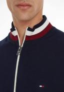 Tommy Hilfiger Global Detail Through Full Zip Sweater Blue 2XL Man